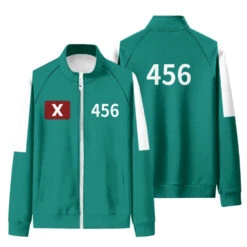 Adult Players Tracksuit Costume Game Cosplay Green Jacket Plus Size Shirt -Children Toys Sale 456 Squid Game Tracksuit Costume Adult Squid Game Jacket 7