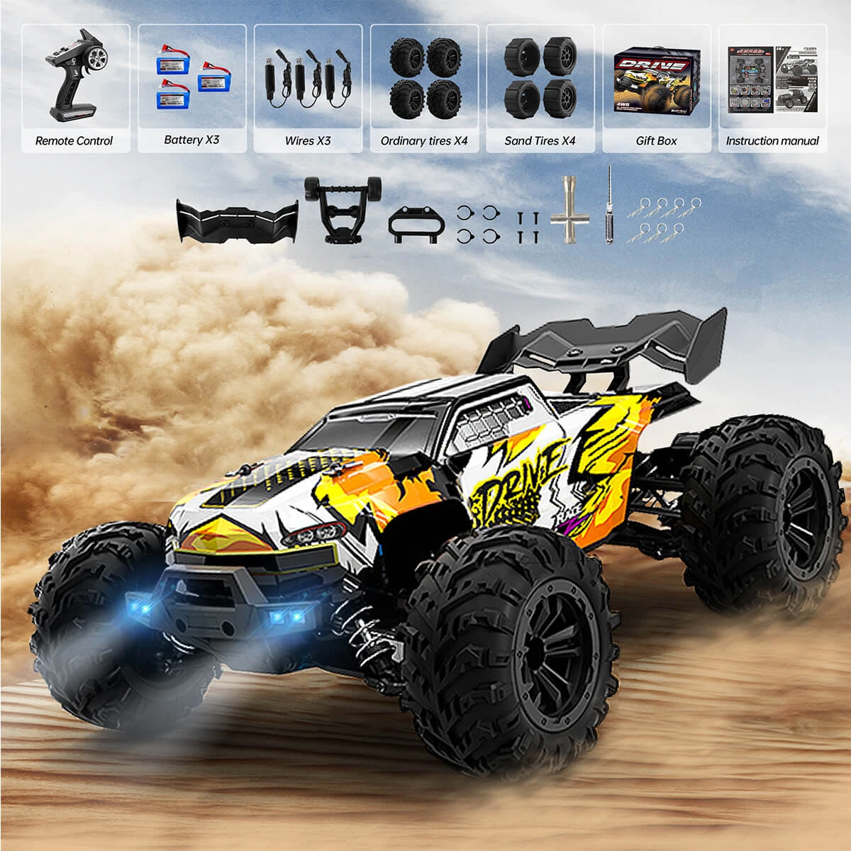 High Speed Brushless RC Racing Car 1/14 Fast RTR Off-Road Truck Electric Powered Remote Control Car 1 High Speed Brushless RC Racing Car 1/14 Fast RTR Off-Road Truck Electric Powered Remote Control Car