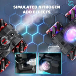 4WD Remote Control Car 2.4GHz 360 ° Rotating Stunt Car RC Drift Car With Spray Music 13 4WD Remote Control Car 2.4GHz 360 ° Rotating Stunt Car RC Drift Car With Spray Music -Children Toys Sale 4WD Remote Control Car 2.4GHz StuntCar 11