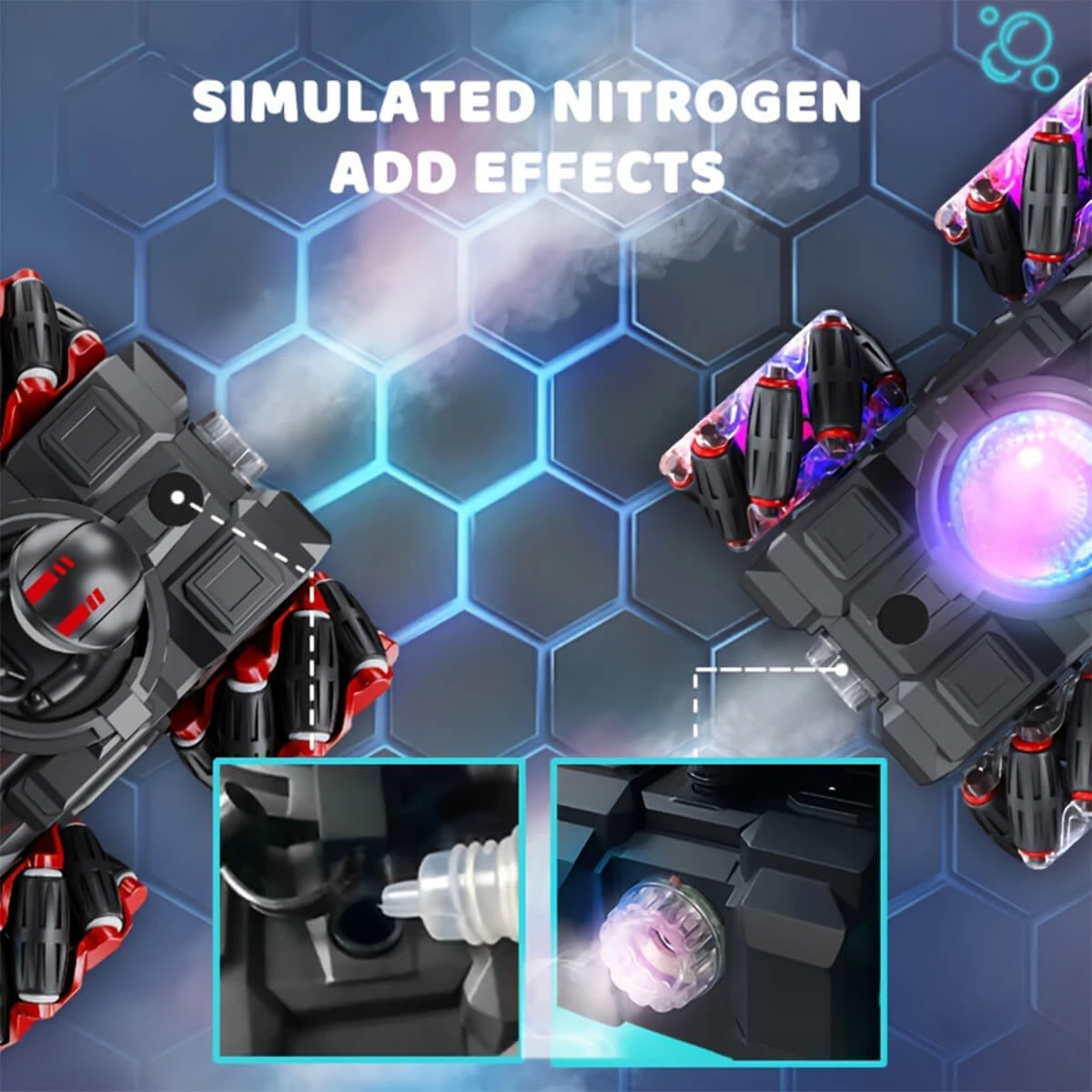 4WD Remote Control Car 2.4GHz 360 ° Rotating Stunt Car RC Drift Car With Spray Music 4 4WD Remote Control Car 2.4GHz 360 ° Rotating Stunt Car RC Drift Car With Spray Music - Image 4