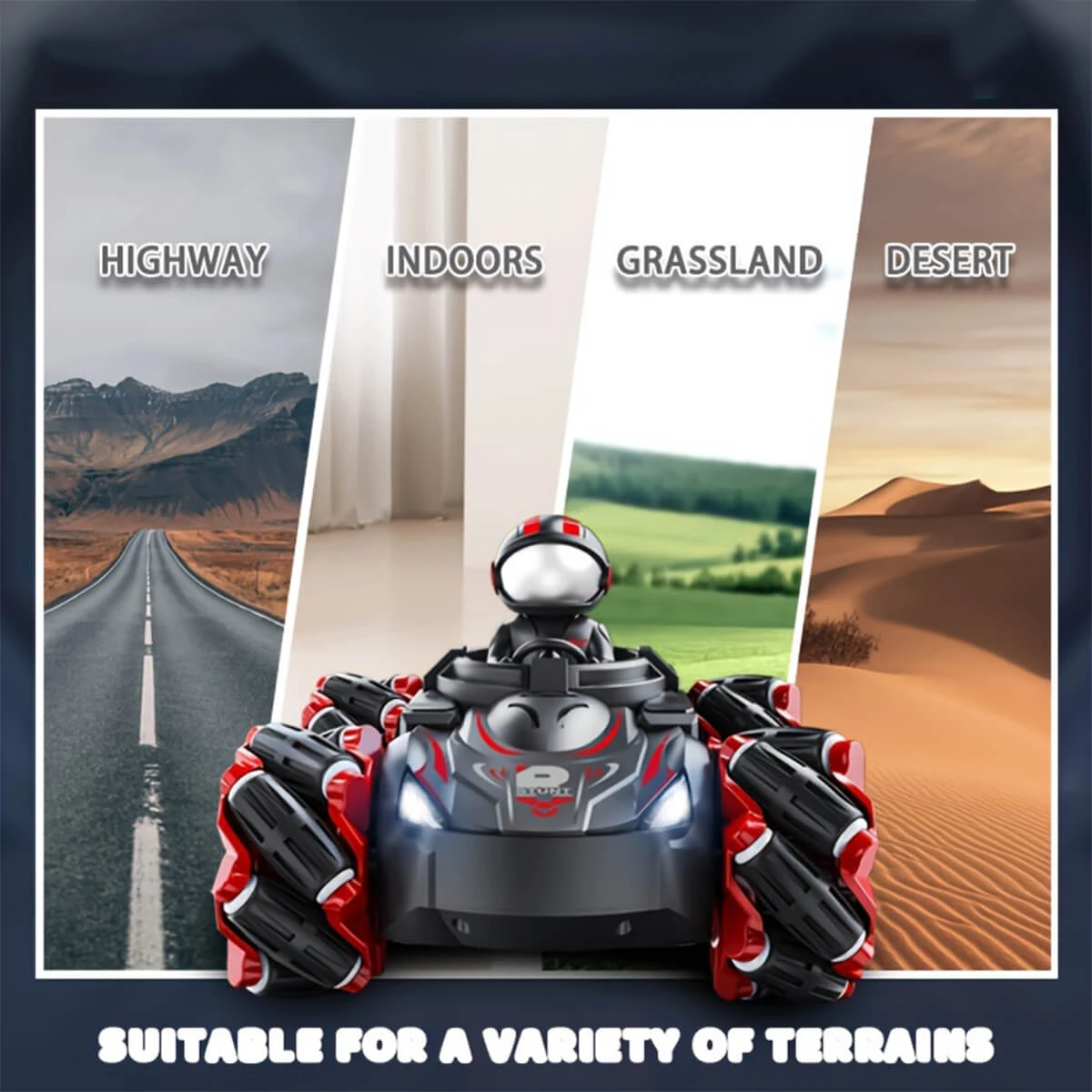 4WD Remote Control Car 2.4GHz 360 ° Rotating Stunt Car RC Drift Car With Spray Music 6 4WD Remote Control Car 2.4GHz 360 ° Rotating Stunt Car RC Drift Car With Spray Music - Image 6