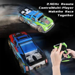 4WD Remote Control Drift Car 2.4G RC Fast Spray Truck With Led Lights For Kids -Children Toys Sale 4WD Remote Control Drift Car With Spray 2