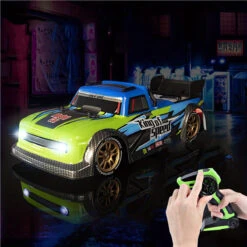 4WD Remote Control Drift Car 2.4G RC Fast Spray Truck With Led Lights For Kids -Children Toys Sale 4WD Remote Control Drift Car With Spray 4
