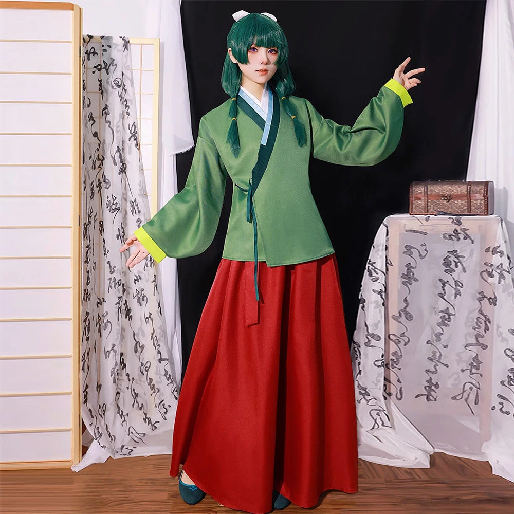 Adult The Apothecary Diaries Maomao Costume Tops Skirt And Accessories Full Set 3 Adult The Apothecary Diaries Maomao Costume Tops Skirt And Accessories Full Set - Image 3