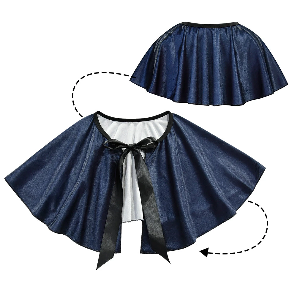 Girls Halloween Party Dress With Shawl Skull Printed Fancy Dress UpCostume Kids Cosplay Princess Frocks 4 Girls Halloween Party Dress With Shawl Skull Printed Fancy Dress UpCostume Kids Cosplay Princess Frocks - Image 4