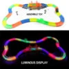 Magic Tracks With 9Ft Flexible Glow Racing Tracks 220Pcs And Light Up Racing Polic Car