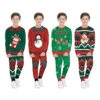 Kids Christmas Sweatshirt Boys Girls Long Sleeve Xmas Pullover Shirt And Pants Set For 4-8 Years