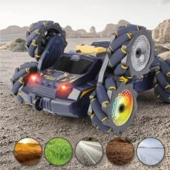 6 Wheels RC Car 2.4G Spray RC Stunt Car Swing Arm Drift Vehicle With Light -Children Toys Sale 6 Wheels Spray RC Stunt Car 10