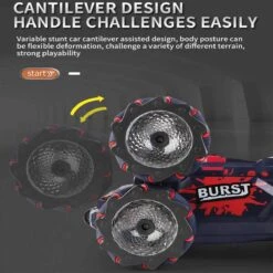 6 Wheels RC Car 2.4G Spray RC Stunt Car Swing Arm Drift Vehicle With Light -Children Toys Sale 6 Wheels Spray RC Stunt Car 5