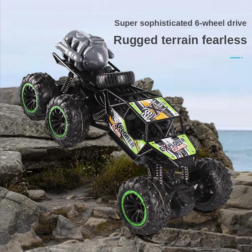 6 Wheels RC Car Alloy 2.4G Climbing Off-road Vehicle Spray Racing Car With Light 5 6 Wheels RC Car Alloy 2.4G Climbing Off-road Vehicle Spray Racing Car With Light - Image 5