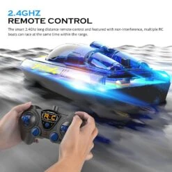 Remote Control Speedboat 15KM/H Waterproof Electric Colorful Boat Water Toy For Kids -Children Toys Sale 61tI8Mo3vFL