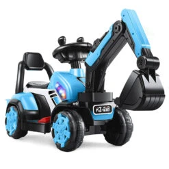 6V Electric Excavator Kids Ride-on Pedal Tractor With Power Digger & Music Sounds -Children Toys Sale 6V Battery Powered Kids Electric Ride On Excavator BLUE 1 31c552f8 002a 4df6 b3c3 e4d79f359400