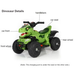 Toddler 12V Dinosaur Ride-on Car 4-wheel Dual Drive ATV Parental Remote Control Electric Car 21 Toddler 12V Dinosaur Ride-on Car 4-wheel Dual Drive ATV Parental Remote Control Electric Car -Children Toys Sale 6V Dinosaur Ride on ATV