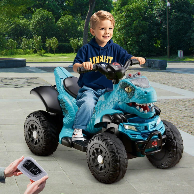 Toddler 12V Dinosaur Ride-on Car 4-wheel Dual Drive ATV Parental Remote Control Electric Car 2 Toddler 12V Dinosaur Ride-on Car 4-wheel Dual Drive ATV Parental Remote Control Electric Car - Image 2