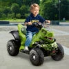 12V Dinosaur Kids Ride-on Car Bluetooth Dual Drive Electric Cars With Rechargeable Battery