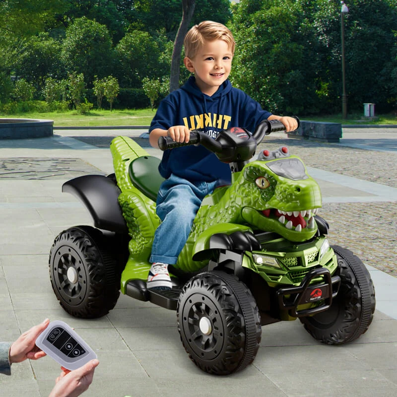 Toddler 12V Dinosaur Ride-on Car 4-wheel Dual Drive ATV Parental Remote Control Electric Car 1 Toddler 12V Dinosaur Ride-on Car 4-wheel Dual Drive ATV Parental Remote Control Electric Car