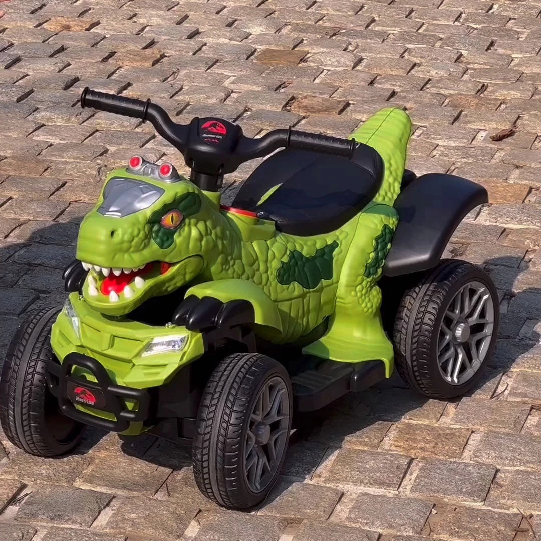 6V Dinosaur Ride-on ATV Kids Electric Car 4-Wheel Off-road Vehicles With LED Lights & Music 6 6V Dinosaur Ride-on ATV Kids Electric Car 4-Wheel Off-road Vehicles With LED Lights & Music - Image 6