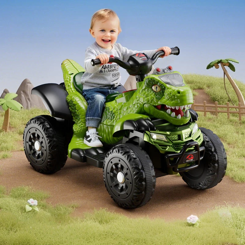 6V Dinosaur Ride-on ATV Kids Electric Car 4-Wheel Off-road Vehicles With LED Lights & Music 1 6V Dinosaur Ride-on ATV Kids Electric Car 4-Wheel Off-road Vehicles With LED Lights & Music