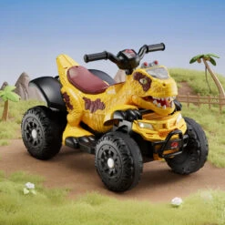 6V Dinosaur Ride-on ATV Kids Electric Car 4-Wheel Off-road Vehicles With LED Lights & Music 18 6V Dinosaur Ride-on ATV Kids Electric Car 4-Wheel Off-road Vehicles With LED Lights & Music -Children Toys Sale 6V Dinosaur Ride on ATV Kids Electric car 8