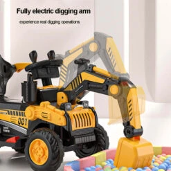 6V Electric Excavator Kids Water Spray Ride-on Toys Outdoor Indoor Excavator Car With Light & Music -Children Toys Sale 6V Electric Excavator Kids Spray Ride on Toys 5