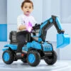 6V Electric Excavator Kids Water Spray Ride-on Toys Outdoor Indoor Excavator Car With Light & Music