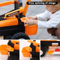 6V Electric Excavator Ride On Toy Adjustable Guardrail And Seatbelt Excavator With Music Light -Children Toys Sale 6V Electric Excavator Ride On Toy 7 f39e2fd7 bc00 4b6b b7eb c0773950bf53