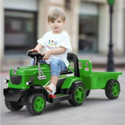 6V Electric Kids Ride On Tractor With Wagon Battery Powered Ride On Car For Boys & Girls -Children Toys Sale 6V Electric Kids Ride On Tractor 11 22914130 1551 4970 8142 3792a8ee1243
