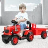 6V Electric Kids Ride On Tractor With Wagon Battery Powered Ride On Car For Boys & Girls