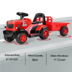6V Electric Kids Ride On Tractor With Wagon Battery Powered Ride On Car For Boys & Girls -Children Toys Sale 6V Electric Kids Ride On Tractor 8 d82e1a79 4f99 451b b096 1a69969705cb