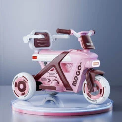 6V Kids Electric Motorcycle 3 Wheels Car Large Battery Powered Ride On Toys Enlarge Backrest With Guardrail -Children Toys Sale 6V Kids Electric Motorcycle 3 Wheels Car 10