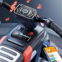 6V Kids Electric Motorcycle 3 Wheels Car Large Battery Powered Ride On Toys Enlarge Backrest With Guardrail -Children Toys Sale 6V Kids Electric Motorcycle 3 Wheels Car 6