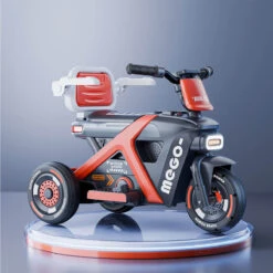 6V Kids Electric Motorcycle 3 Wheels Car Large Battery Powered Ride On Toys Enlarge Backrest With Guardrail -Children Toys Sale 6V Kids Electric Motorcycle 3 Wheels Car 8