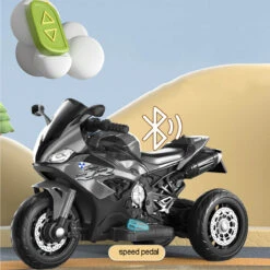 6V Kids Electric Motorcycle Dual Drive 3 Wheels Car Large Battery Powered With Bluetooth For Boys & Girls -Children Toys Sale 6V Kids Electric Motorcycle Dual Drive 3 Wheels Car 2