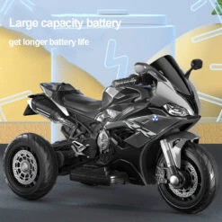 6V Kids Electric Motorcycle Dual Drive 3 Wheels Car Large Battery Powered With Bluetooth For Boys & Girls -Children Toys Sale 6V Kids Electric Motorcycle Dual Drive 3 Wheels Car 3