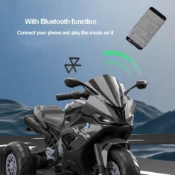 6V Kids Electric Motorcycle Dual Drive 3 Wheels Car Large Battery Powered With Bluetooth For Boys & Girls -Children Toys Sale 6V Kids Electric Motorcycle Dual Drive 3 Wheels Car 7