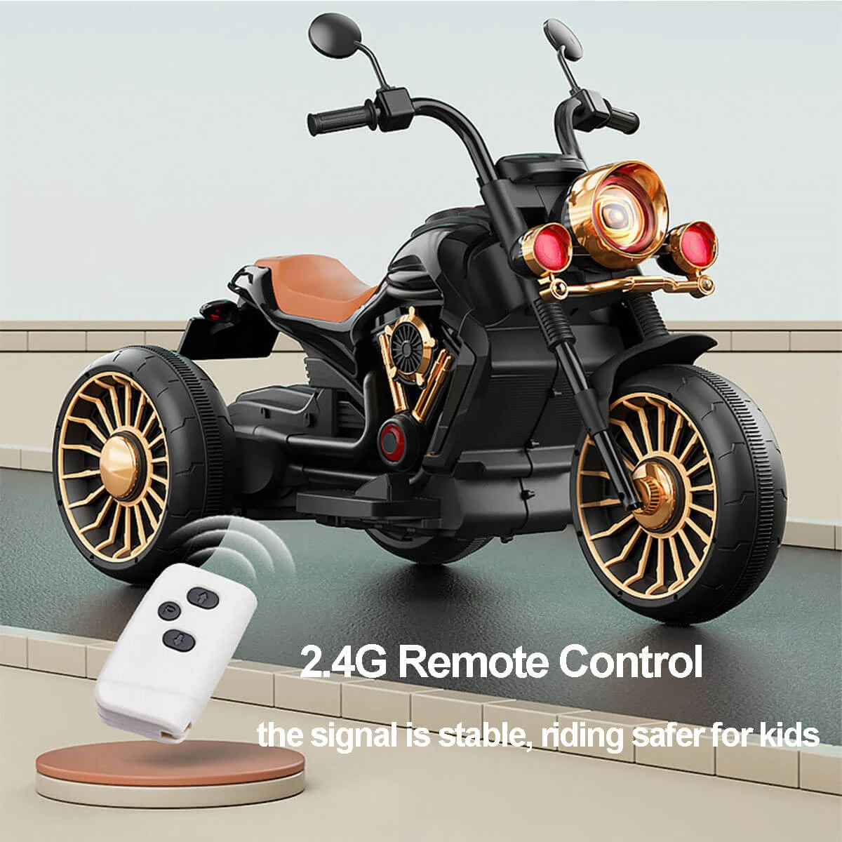6V Kids Electric Motorcycle With Remote & Music 3 Wheels Car Dual Drive For Boys & Girls 5 6V Kids Electric Motorcycle With Remote & Music 3 Wheels Car Dual Drive For Boys & Girls - Image 5