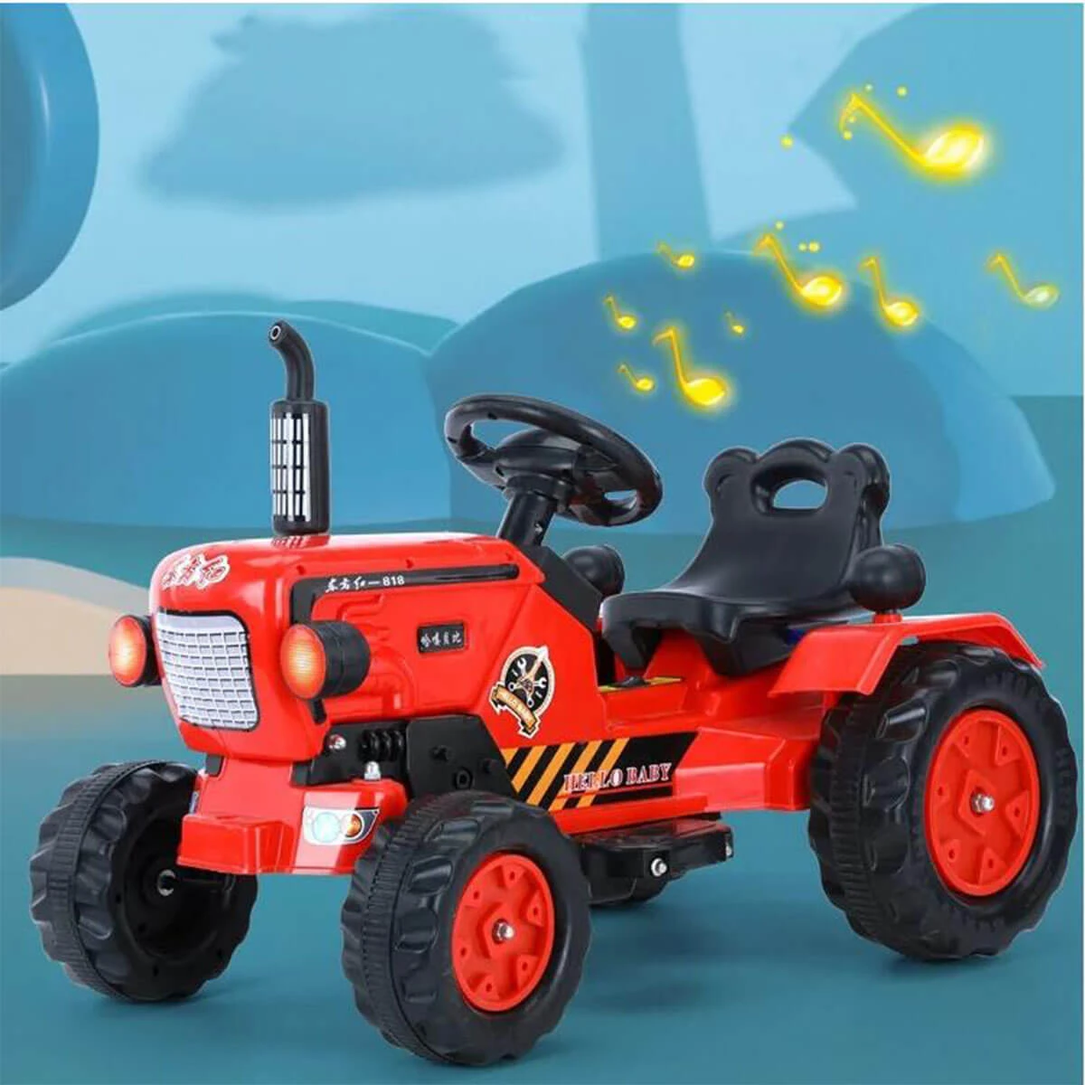 6V Kids Electric Tractor Battery Powered Tractor Ride On Car Dual Drive With Music Light For Boys & Girls 5 6V Kids Electric Tractor Battery Powered Tractor Ride On Car Dual Drive With Music Light For Boys & Girls - Image 5