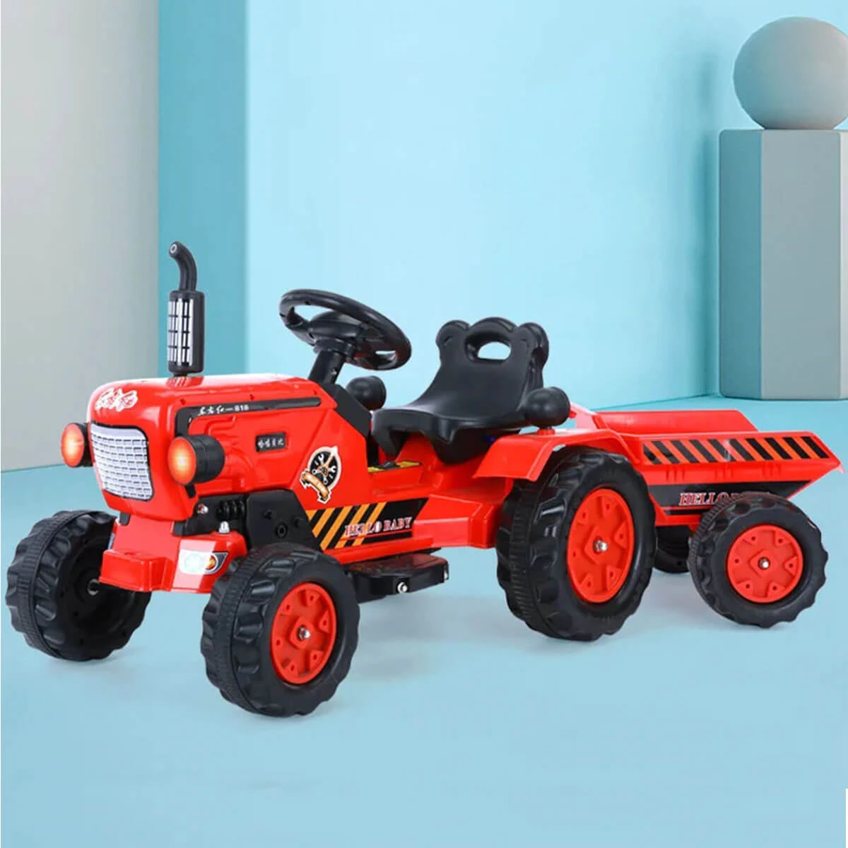 6V Kids Electric Tractor Battery Powered Tractor Ride On Car Dual Drive With Music Light For Boys & Girls 2 6V Kids Electric Tractor Battery Powered Tractor Ride On Car Dual Drive With Music Light For Boys & Girls - Image 2
