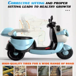 6V Kids Electric Motorcycle 3 Wheels Cartoon Car Ride On Toys With Lights & Music -Children Toys Sale 6V Kids Electrict Motorcycle 7