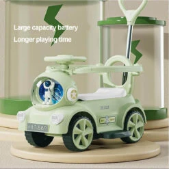 6V Kids Electric Ride On Car Adjustable Push Bar 3-IN-1 Push Car With Lights & Music 21 6V Kids Electric Ride On Car Adjustable Push Bar 3-IN-1 Push Car With Lights & Music -Children Toys Sale 6V Kids Electrict Ride On Car 6