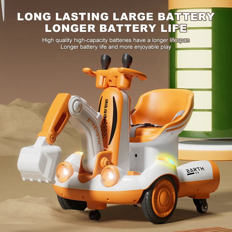 6V Kids Ride-On Excavator Fully Electric Digging Arm Ride On Toy With Safety Belt 6 6V Kids Ride-On Excavator Fully Electric Digging Arm Ride On Toy With Safety Belt - Image 6