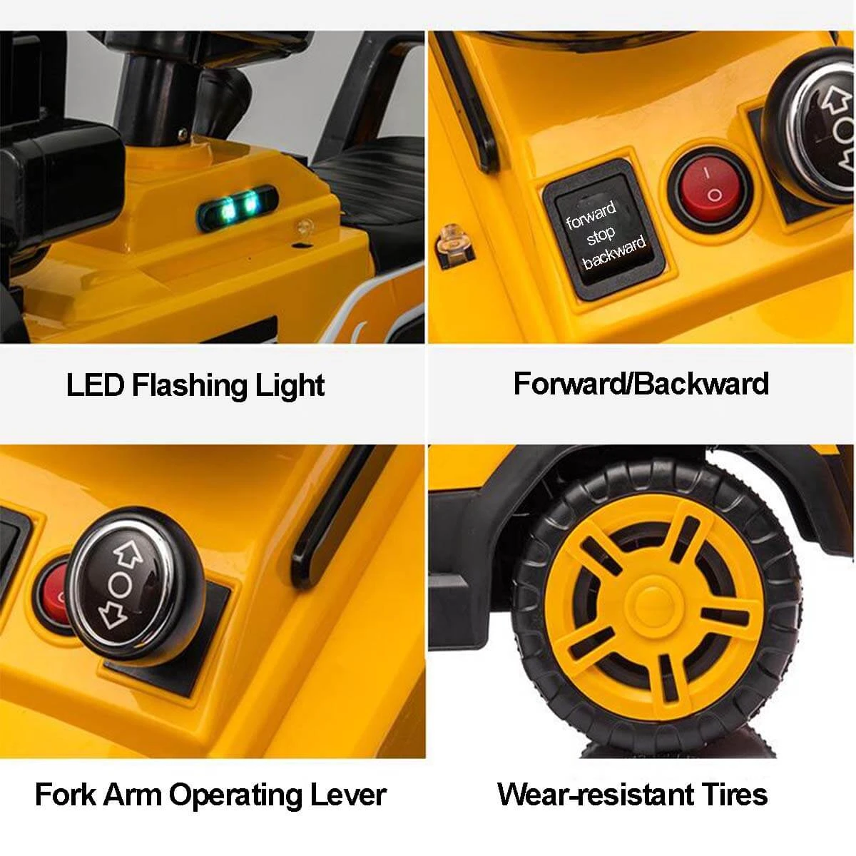 6V Kids Ride On Forklift Car Electric Fork Truck With Liftable Fork And Pallet For Boys Girls 10 6V Kids Ride On Forklift Car Electric Fork Truck With Liftable Fork And Pallet For Boys Girls - Image 10