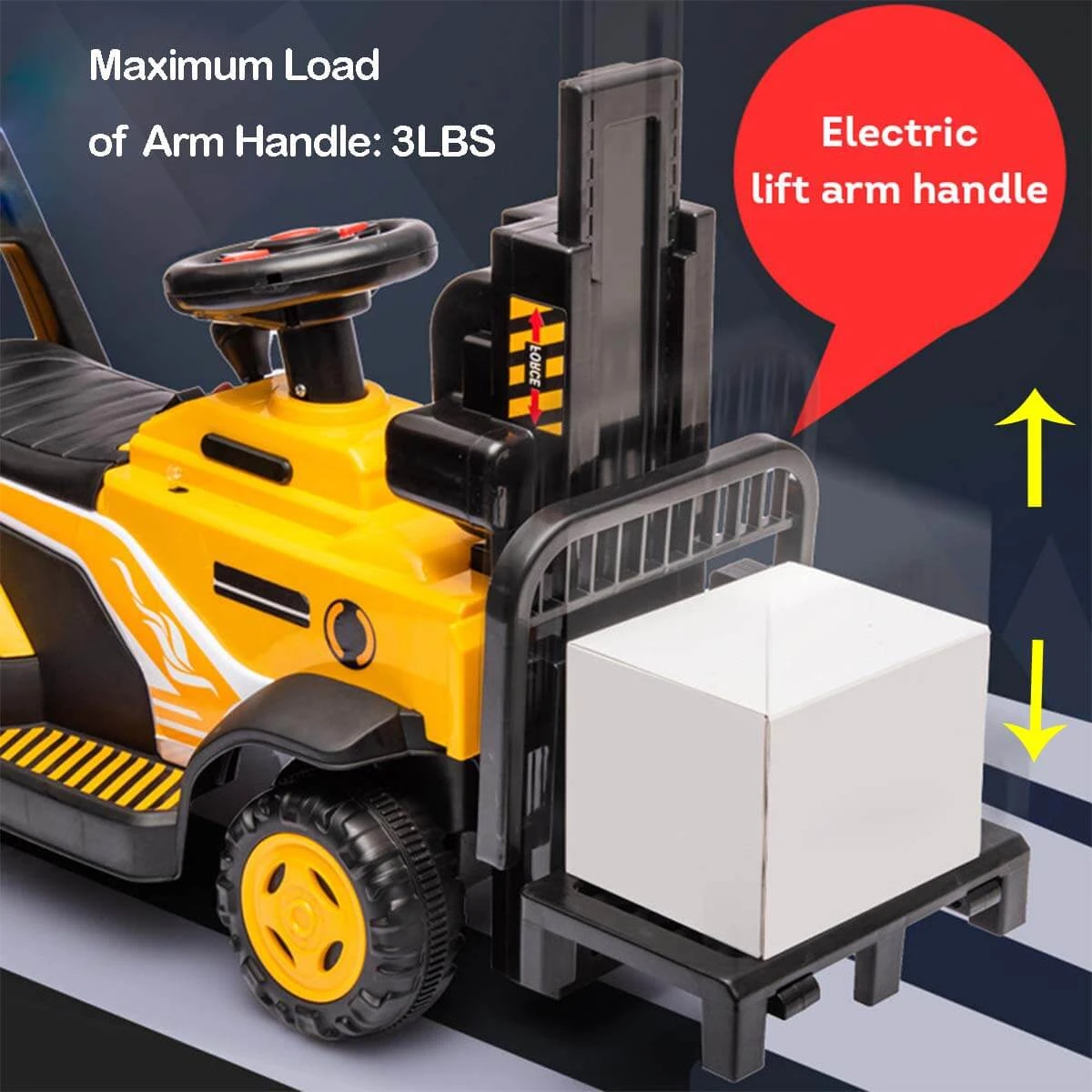 6V Kids Ride On Forklift Car Electric Fork Truck With Liftable Fork And Pallet For Boys Girls 5 6V Kids Ride On Forklift Car Electric Fork Truck With Liftable Fork And Pallet For Boys Girls - Image 5