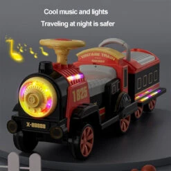 6V Ride On Train Battery Powered Spray Train Rides Dual Drive Electric Ride On Car With Light & Music -Children Toys Sale 6V Ride On Train Battery Powered 11