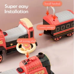 6V Ride On Train Battery Powered Spray Train Rides Dual Drive Electric Ride On Car With Light & Music -Children Toys Sale 6V Ride On Train Battery Powered 2
