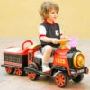 6V Ride On Train Battery Powered Spray Train Rides Dual Drive Electric Ride On Car With Light & Music