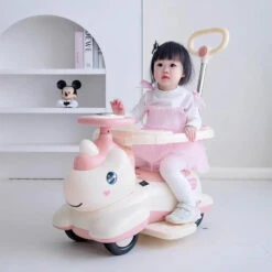 6V Unicorn 4-in-1 Kids Electric Car Bluetooth Ride-On Toy Detachable Push Handle With Music Light 14 6V Unicorn 4-in-1 Kids Electric Car Bluetooth Ride-On Toy Detachable Push Handle With Music Light -Children Toys Sale 6V Unicorn Kids Electric Car 4