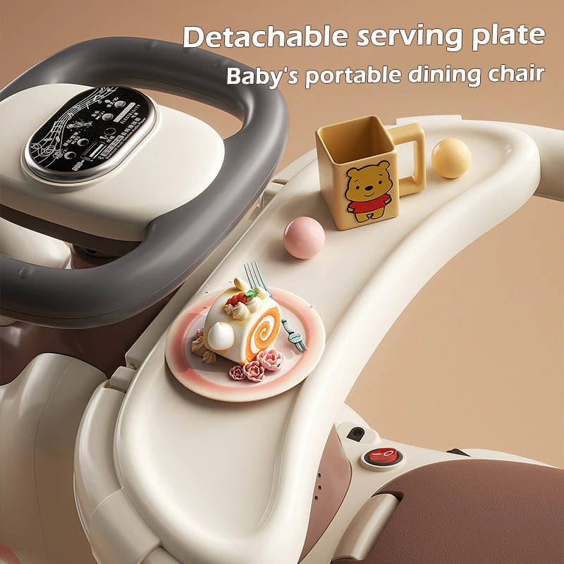 6V Unicorn 4-in-1 Kids Electric Car Bluetooth Ride-On Toy Detachable Push Handle With Music Light 7 6V Unicorn 4-in-1 Kids Electric Car Bluetooth Ride-On Toy Detachable Push Handle With Music Light - Image 7