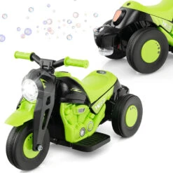 6V Electric Ride-On Bubble Motorcycle For Kids 3-Wheeled Electric Bike With Big Headlight & Music 13 6V Electric Ride-On Bubble Motorcycle For Kids 3-Wheeled Electric Bike With Big Headlight & Music -Children Toys Sale 6V Electric Ride On Bubble Motorcycle Green 1 d5ff9468 6767 4871 bbf4 2df462eb7bdd