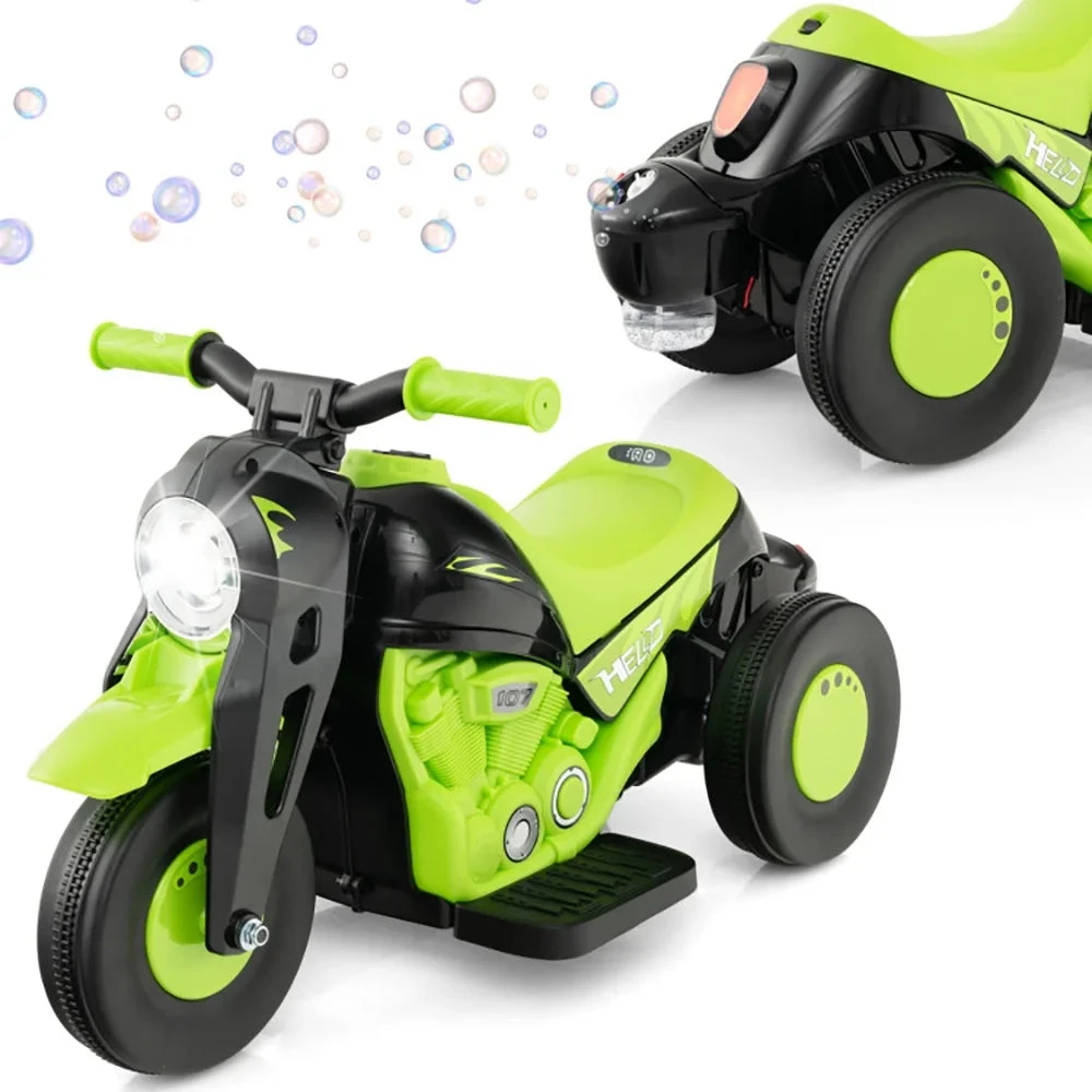 6V Electric Ride-On Bubble Motorcycle For Kids 3-Wheeled Electric Bike With Big Headlight & Music 3 6V Electric Ride-On Bubble Motorcycle For Kids 3-Wheeled Electric Bike With Big Headlight & Music - Image 3